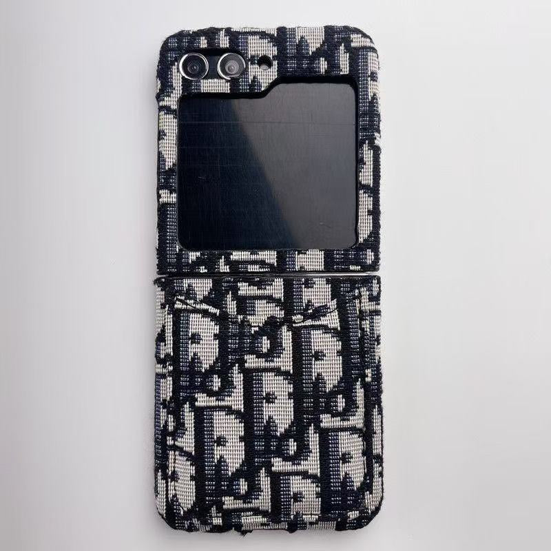 Luxury Canvas Flip Case with Card Slot