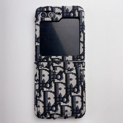 Luxury Canvas Flip Case with Card Slot