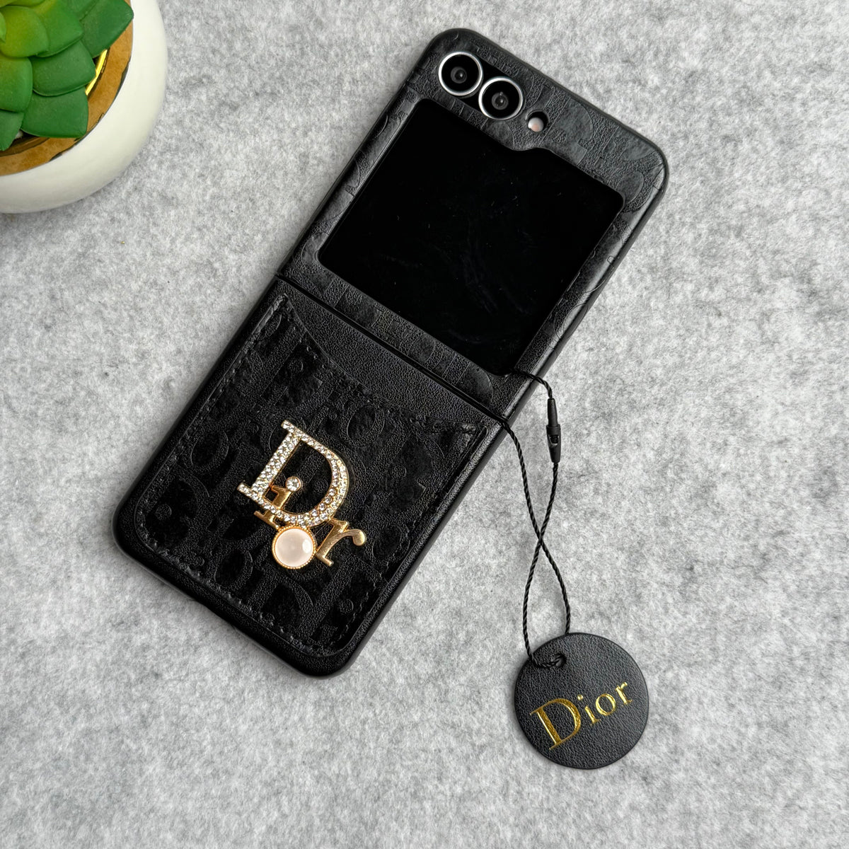 CharmPocket Monogram Wallet Case