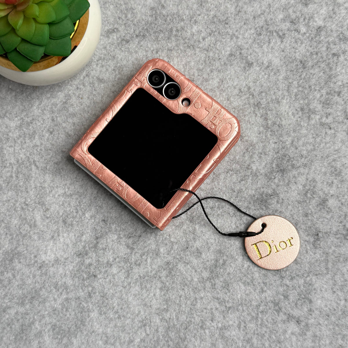 CharmPocket Monogram Wallet Case