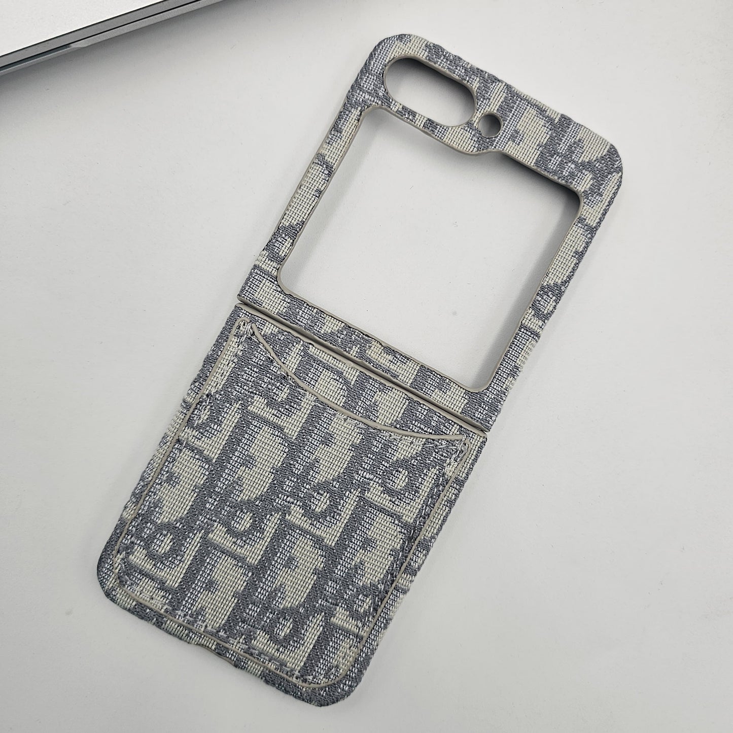 Luxury Canvas Flip Case with Card Slot