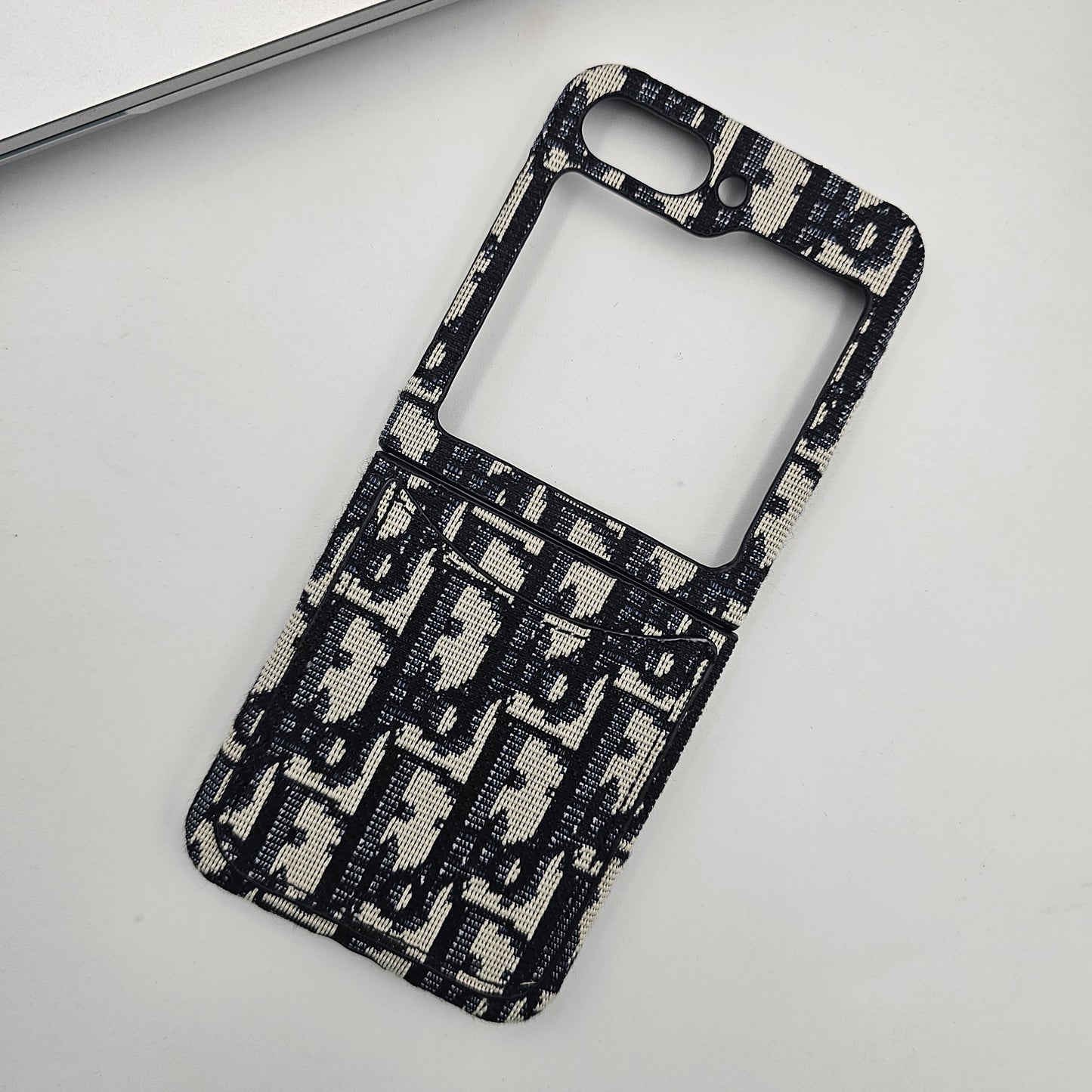 Luxury Canvas Flip Case with Card Slot