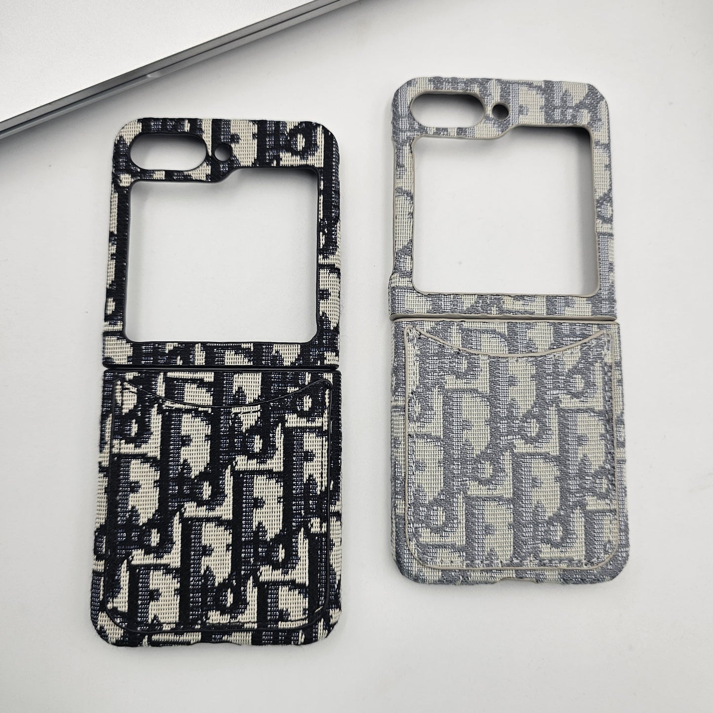 Luxury Canvas Flip Case with Card Slot