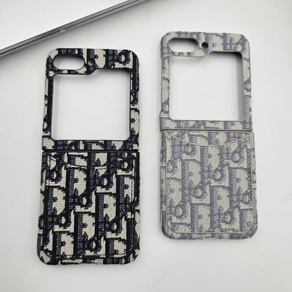 Luxury Canvas Flip Case with Card Slot